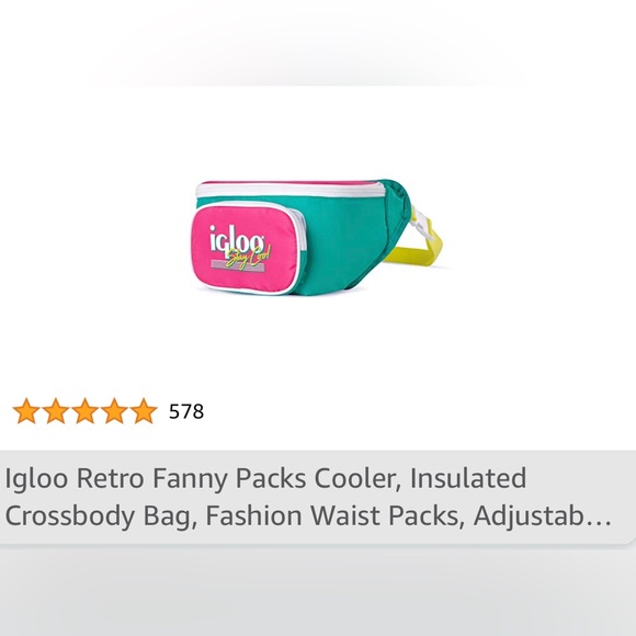 Brand New insulated IGLOO Retro Style Cooler Fanny Pack Bag 38” Waist Strap - Picture 5 of 8
